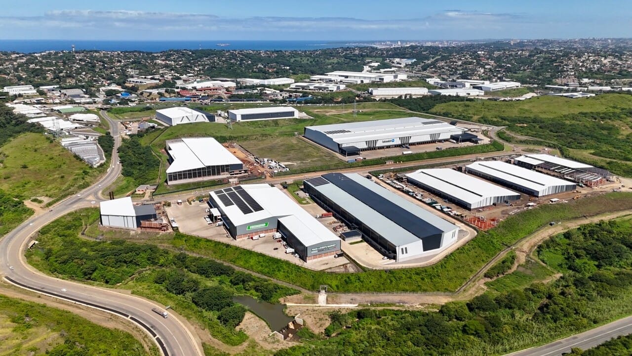 Aerial view of industrial development in KwaZulu-Natal